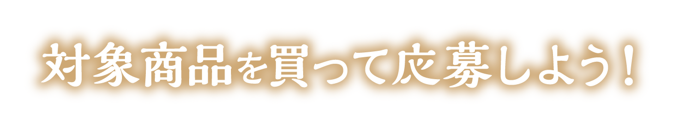 対象商品を買って応募しよう！